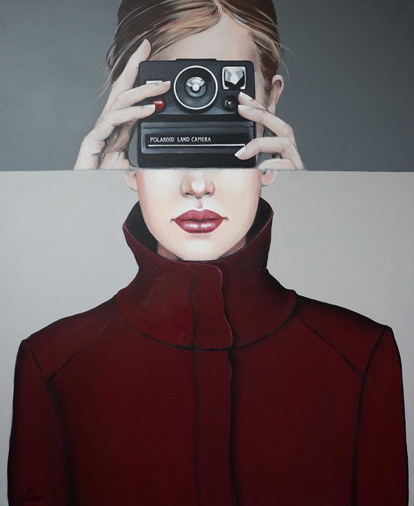 Petra Kaindel "Me Me Me" Acrly auf Leinwand 100 x 90 cm