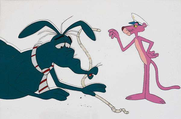 Pink Panther "Der rosarote Panther mit Ameisenbär" Original Production Cel 29 x 21 cm