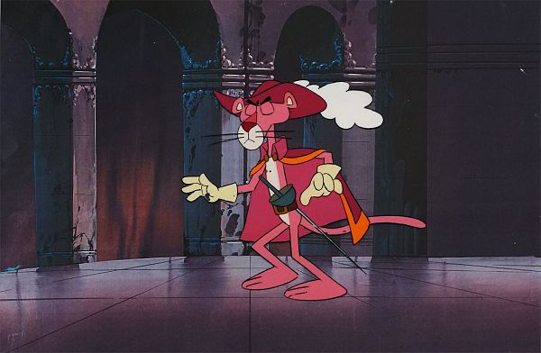 Pink Panther "Der rosarote Panther mit Degen" Original Production Cel 22 x 29 cm