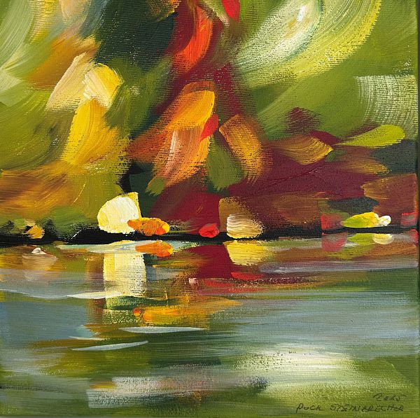 Puck Steinbrecher "Blumiges Ufer 1" 30 x 30cm