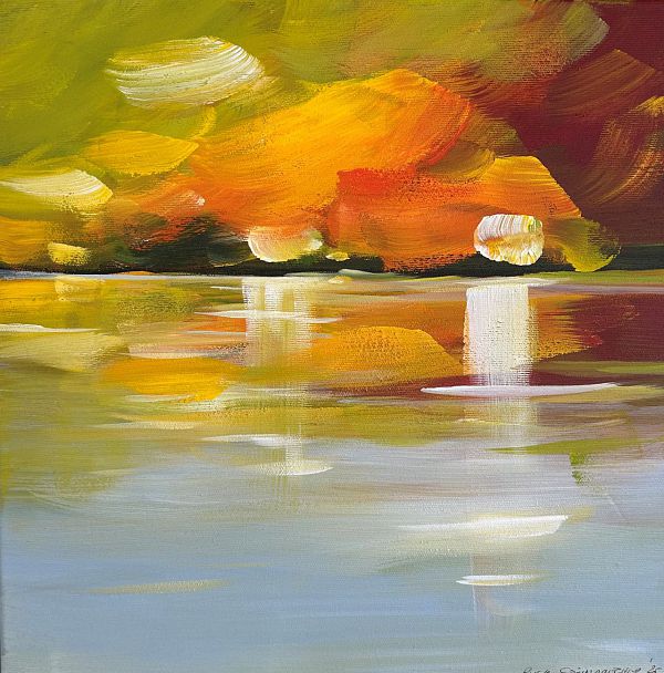 Puck Steinbrecher "Prachtufer" 40 x 40cm