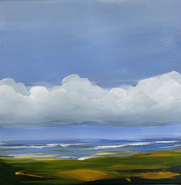 Puck Steinbrecher "Strandbesuch" 40 x 40cm