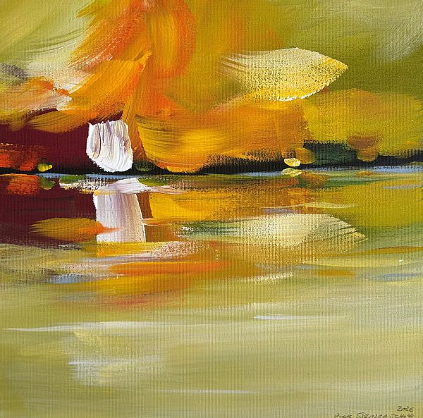 Puck Steinbrecher "Uferlicht" 40 x 40cm
