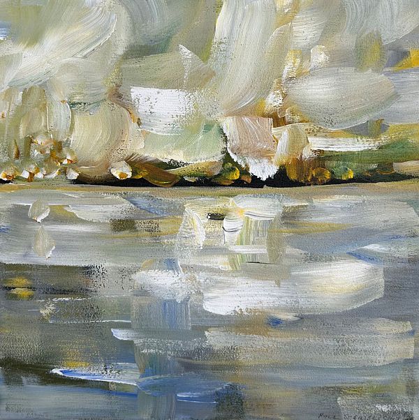 Puck Steinbrecher "Uferlicht hell" 40 x 40cm