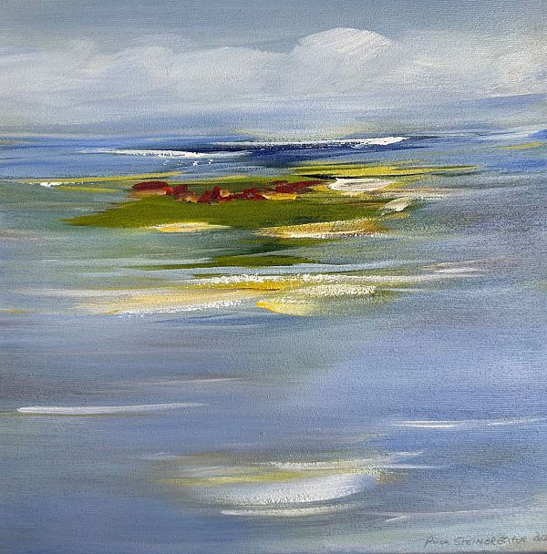 Puck Steinbrecher "Von Wasser umgeben" 40 x 40cm