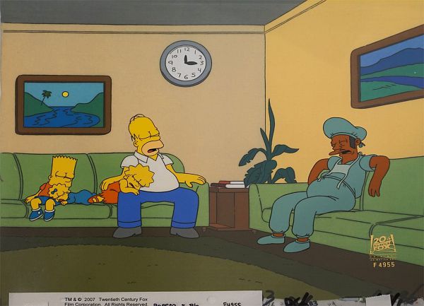 The Simpsons "Eight misbehavin" Original Production Cel 27 x 32 cm