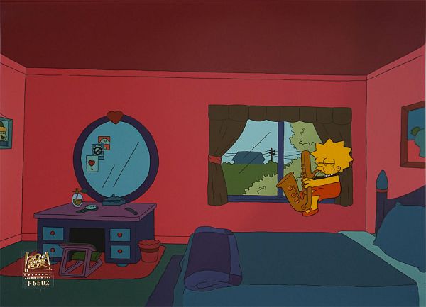 The Simpsons "Lisa the geek" Original Production Cel  27 x 32 cm