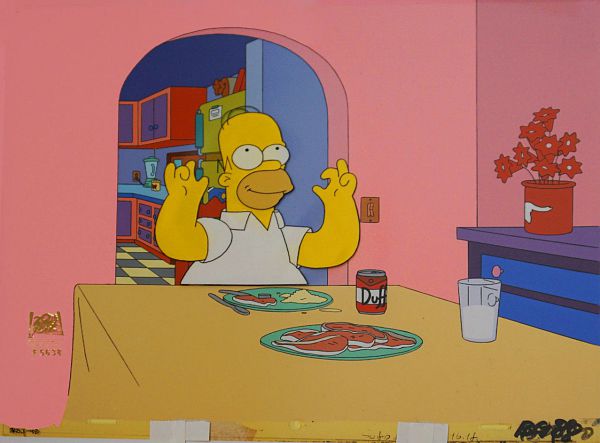 The Simpsons "Lisa the vegetarian" Original Production Cel 27 x 32 cm