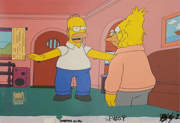 The Simpsons "She of little faith" Original Production Cel  27 x 32 cm