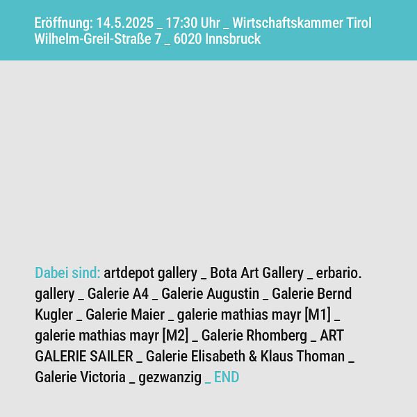Gallery Week_end 2025 Teilnehmende Galerien