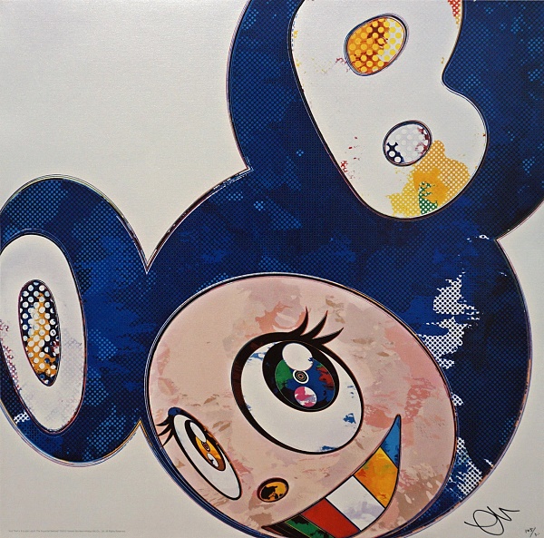 Takashi Murakami "and then - lapislazuli" Siebdruck  50 x 50 cm