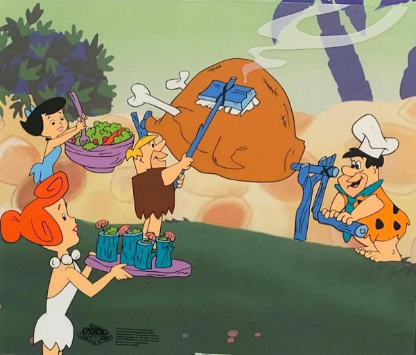 The Flintstones "BBQ in Bedrock" Limited Sericel