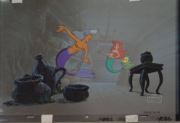 Disney TV Art "Ariel" Original Production Cel on master background 27 x 35 cm