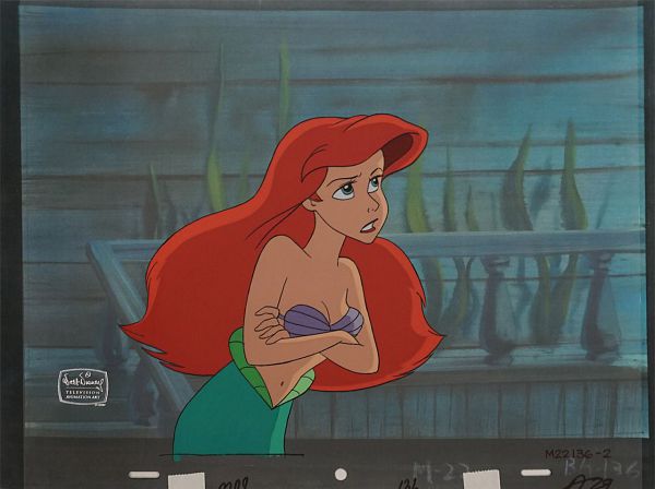 Disney TV Art "Ariel annoyed" Original Production Cel 27 x 35 cm