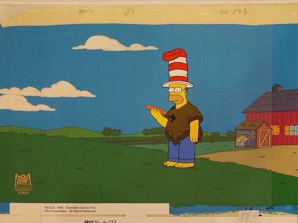 The Simpsons "D'oh- in the Wind" Original Production Cel 27,5 x 35,5 cm