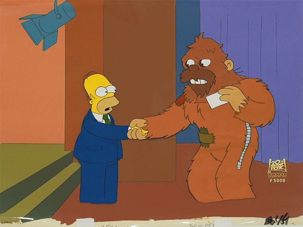 The Simpsons "Homer Badman" Original Production Cel 27 x 32 cm