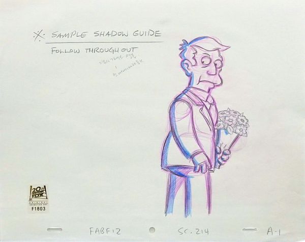 The Simpsons "My Big Fat Greek Weeding" Original Pencil Drawing 26,5 x 31,5 cm