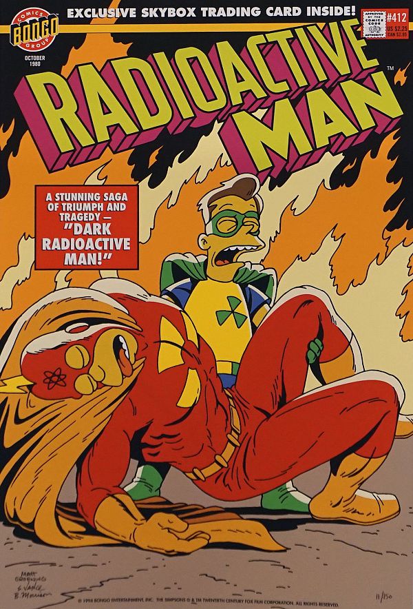 The Simpsons "Radioactive Man Issue # 142" Sericel