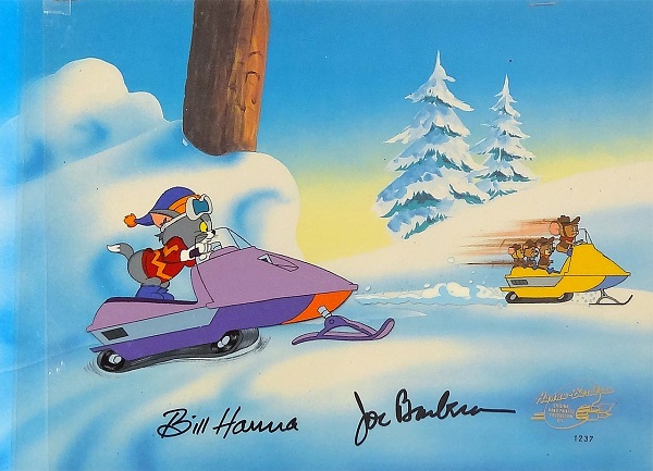 Tom & Jerry Kids "In the Snow" Original Production Cel Signed Hanna and Barbera 27 x 34 cm © Warner Bros.