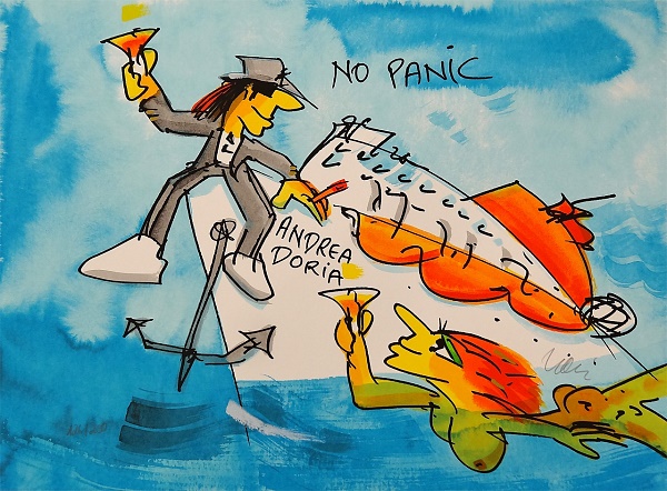 Udo Lindenberg "Andrea Doria - No Panic" Siebdruck 42 x 56 cm