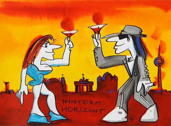 Udo Lindenberg "Hinterm Horizont" Siebdruck 36 x 48 cm