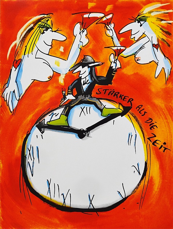 Udo Lindenberg "Stärker als die Zeit" Siebdruck 56 x 44 cm