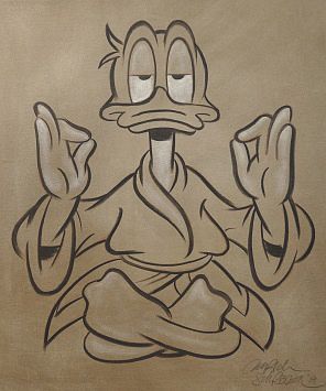 Ulrich Schröder "Yogi" Kohle auf Leinen 90 x 75cm