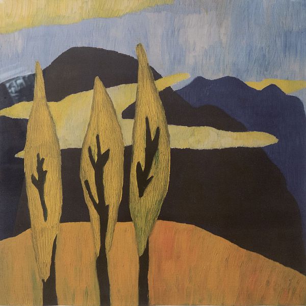 Veronika Gerber "Drei Zypressen" - Siebdruck - 40 x 40 cm