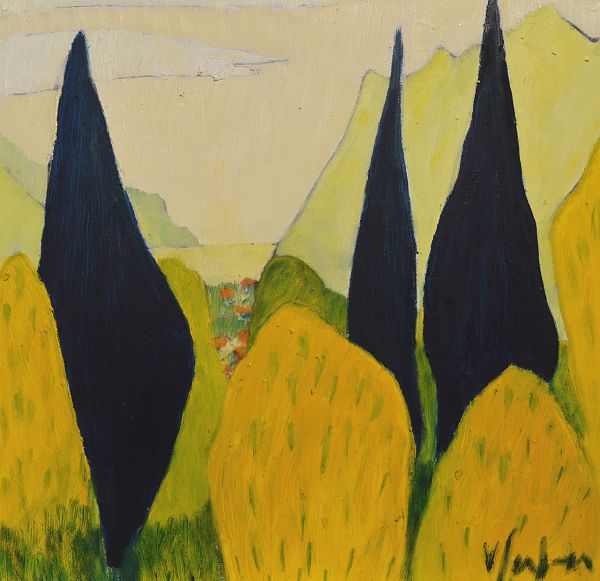 Veronika Gerber "Via Santa Lucia - Torbole" - Öl auf Leinwand 50 x 50 cm