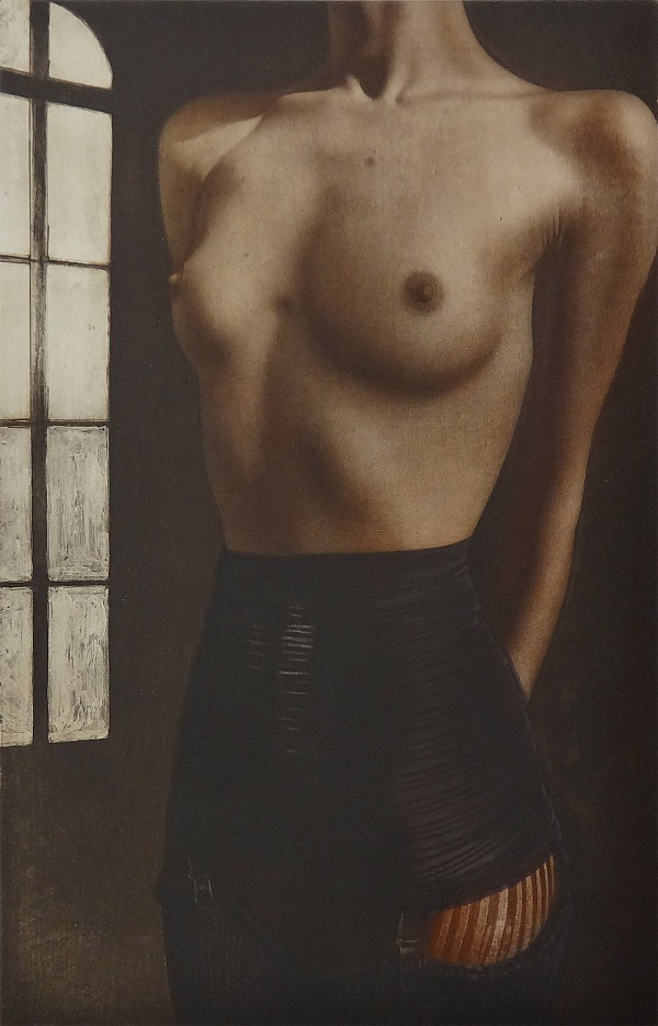 Willi Kissmer "In der Kapelle" 1999 Radierung 71 x 50 cm