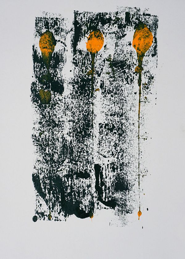 Zeno Wolf "Erblüht" Kupferdruck 48 x 36 cm