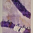 Zeno Wolf "Serpenspellis III" Materialdruck mit Schlangenhaut 22 x 18 cm