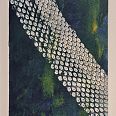 Zeno Wolf "Serpenspellis VII" Materialdruck mit Schlangenhaut 15 x 10 cm