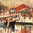 Heinz Hofer "Venedig am Canale" Aquarell 32 x 42 cm