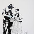 Banksy By The West Country Prince Siebdruck "Dorothy Police search" 70 x 50 cm
