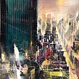 Bernhard Vogel "NY midtown (driving lives)" mixed media 50 x 70 cm