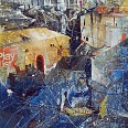 Bernhard Vogel "Roma - Vittorio Emanuele" mixed media 70 x 50 cm