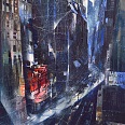 Bernhard Vogel "NY timesquare (glad to be alive)" mixed media 100 x 80 cm