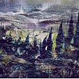 Bernhard Vogel "Toskana I" mixed media 50 x 70 cm