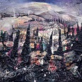 Bernhard Vogel "Toskana II" mixed media 60 x 80 cm