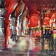 Bernhard Vogel "Peschiera Domenica Venedig" Aquarell 56 x 76 cm