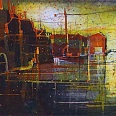 Bernhard Vogel "Fundamente delle capuccine" Radierung 18 x 30 cm