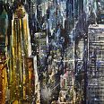Bernhard Vogel "Midtown with Empire State Building, New York" Mixed Media 180 x 100 cm