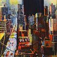 Bernhard Vogel "NY 8th Avenue DKNY" Radierung 30 x 18 cm