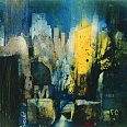 Bernhard Vogel "NY by night" Radierung 25 x 35 cm