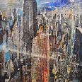 Bernhard Vogel "Empire State Building, New York" Mixed Media 120 x 100 cm