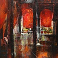 Bernhard Vogel "Pescheria I Venedig" Mixed Media 70 x 50 cm