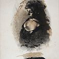 Bodo Klös "Portrait mit Feder" Radierung 34,5 x 26,5 cm