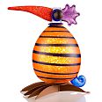 Borowski "Fat Gonzo-orange mit Streifen" Lichtobjekt 38 x 36 x 22 cm