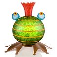 Borowski "Froggy" Glasobjekt mit Licht outdoor